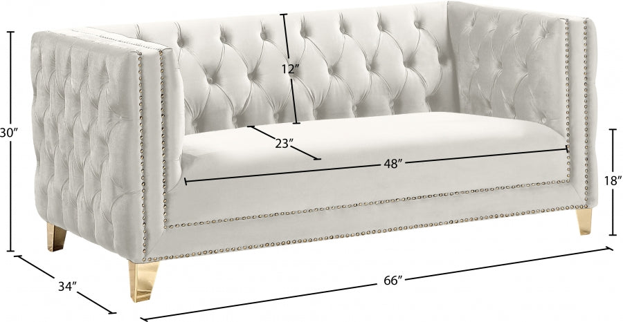 Causeuse en velours Michelle 
