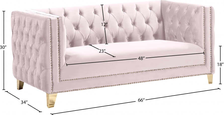 Causeuse en velours Michelle 