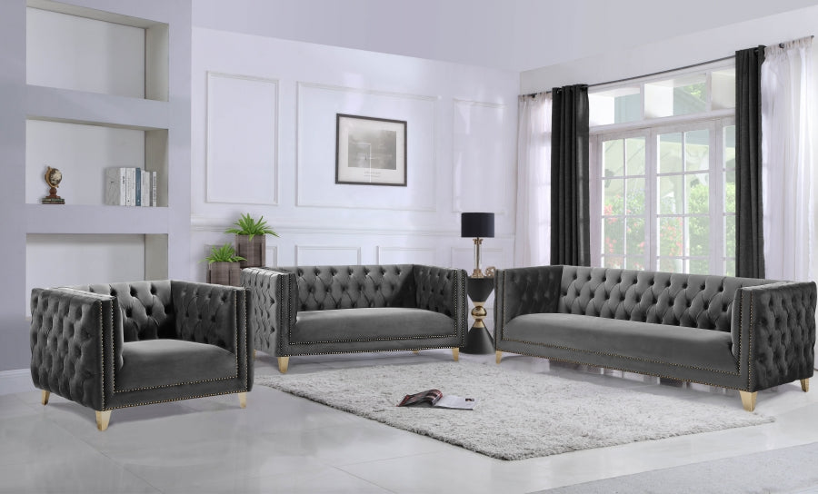 Causeuse en velours Michelle 