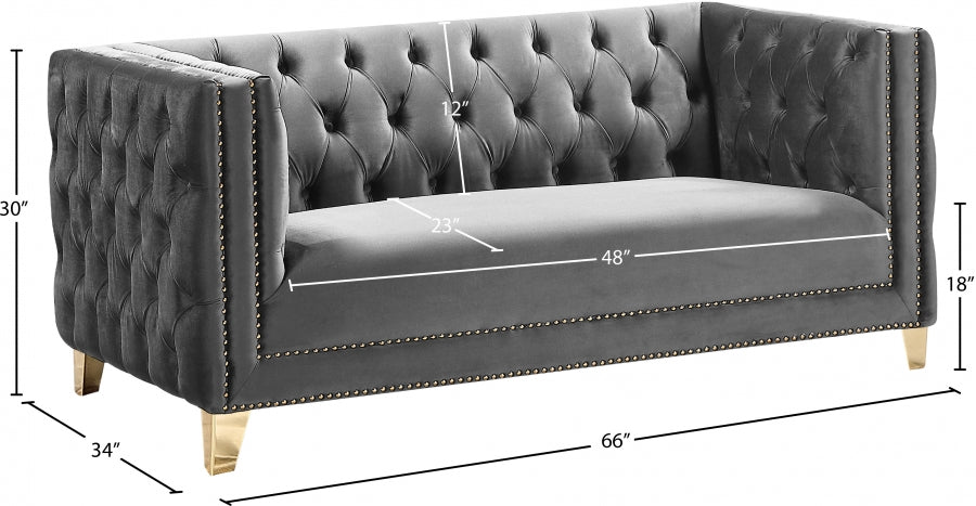 Causeuse en velours Michelle 