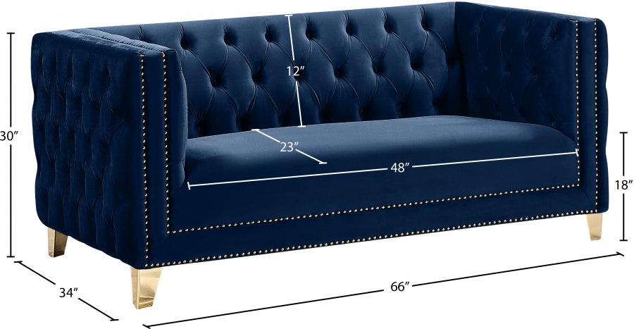Causeuse en velours Michelle 