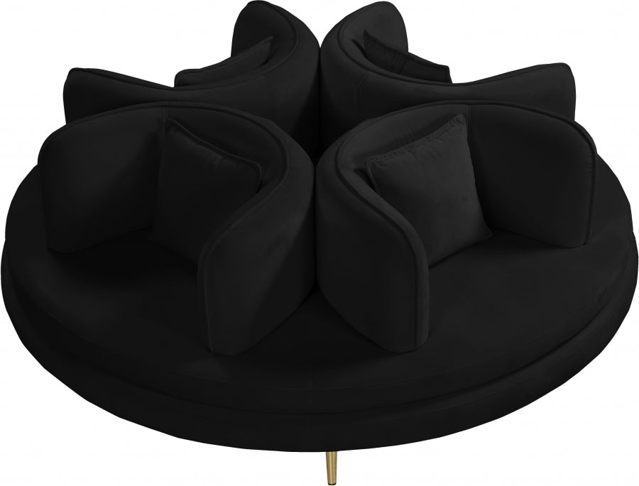 Canapé rond en velours Circlet