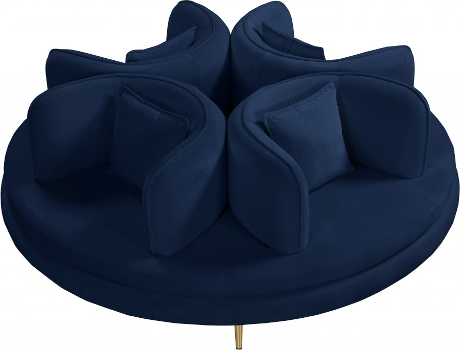 Canapé rond en velours Circlet