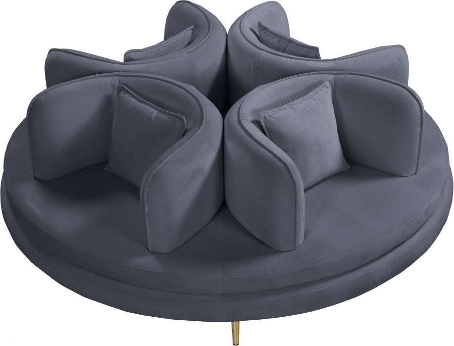 Canapé rond en velours Circlet