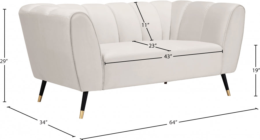 Causeuse en velours Beaumont 