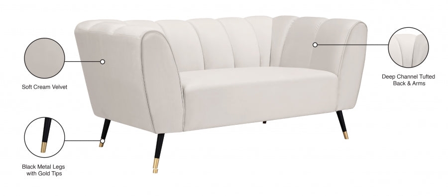 Causeuse en velours Beaumont 