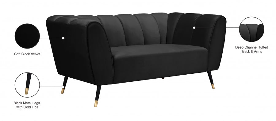 Causeuse en velours Beaumont 