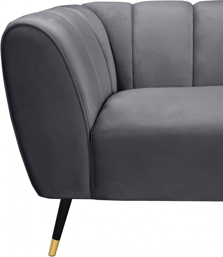 Méridienne en velours Beaumont