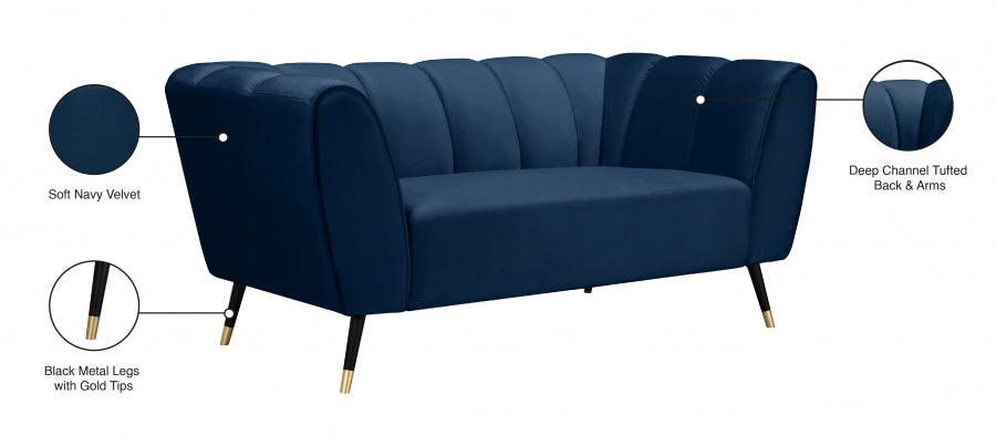 Causeuse en velours Beaumont 