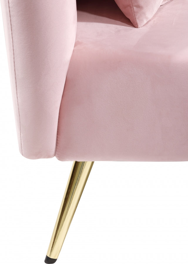 Chaise longue en velours Nolan