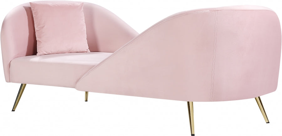 Chaise longue en velours Nolan