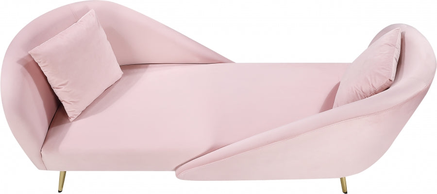 Chaise longue en velours Nolan