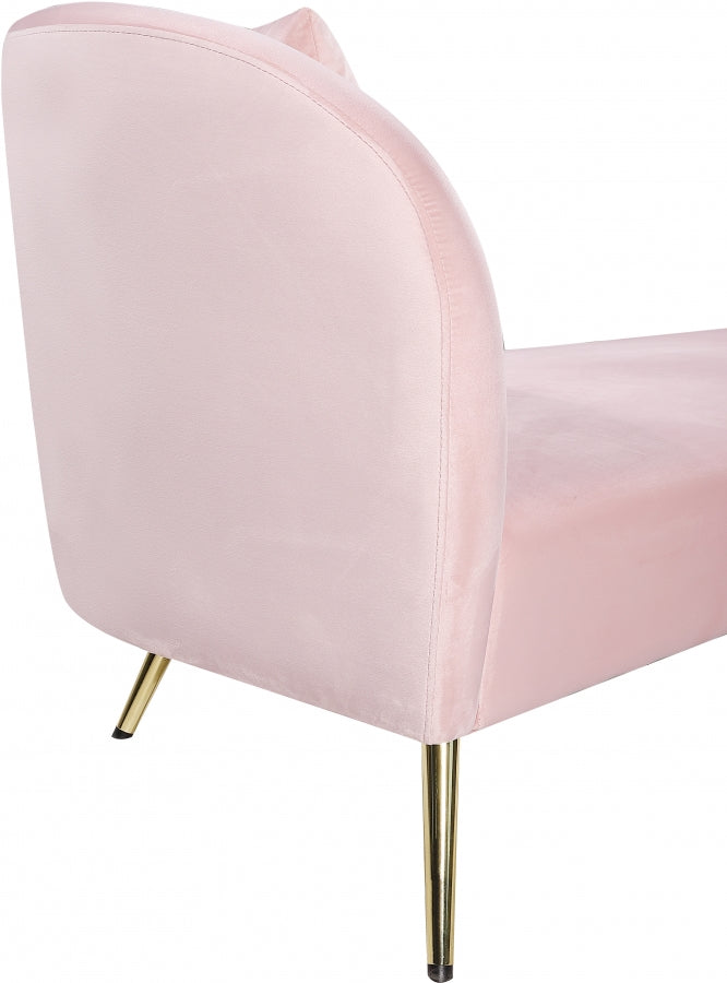 Chaise longue en velours Nolan
