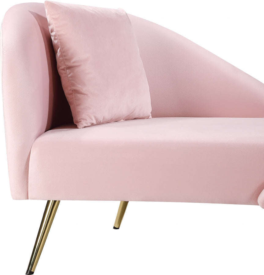 Chaise longue en velours Nolan