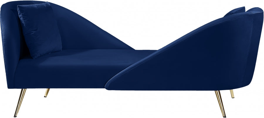 Chaise longue en velours Nolan