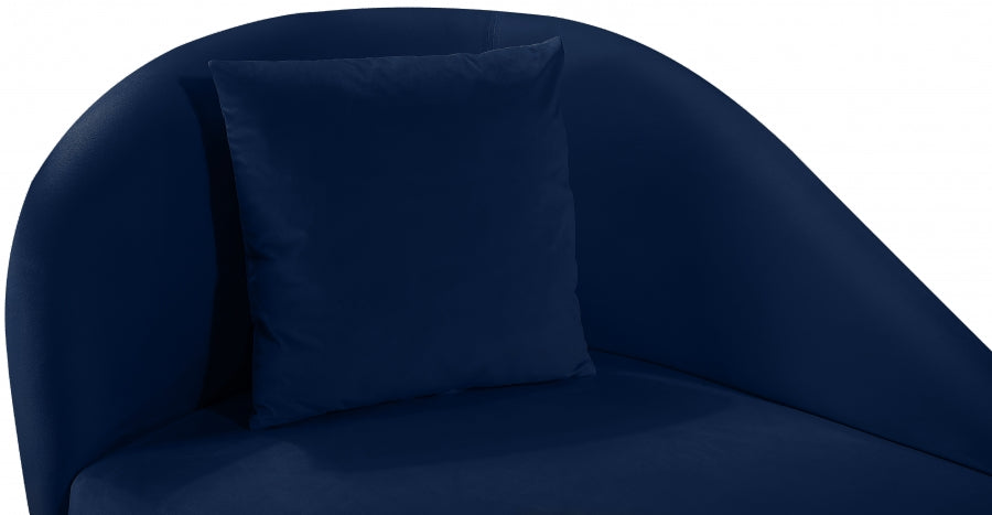 Chaise longue en velours Nolan