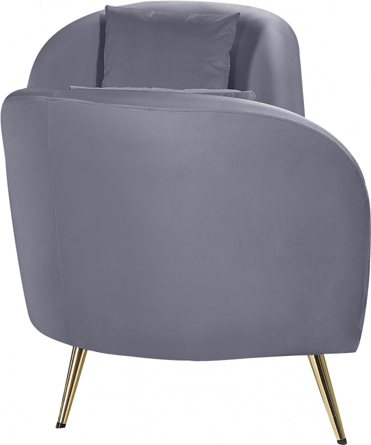 Chaise longue en velours Nolan