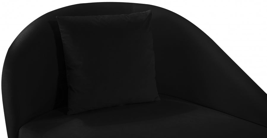 Chaise longue en velours Nolan