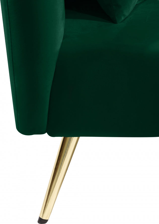 Chaise longue en velours Nolan
