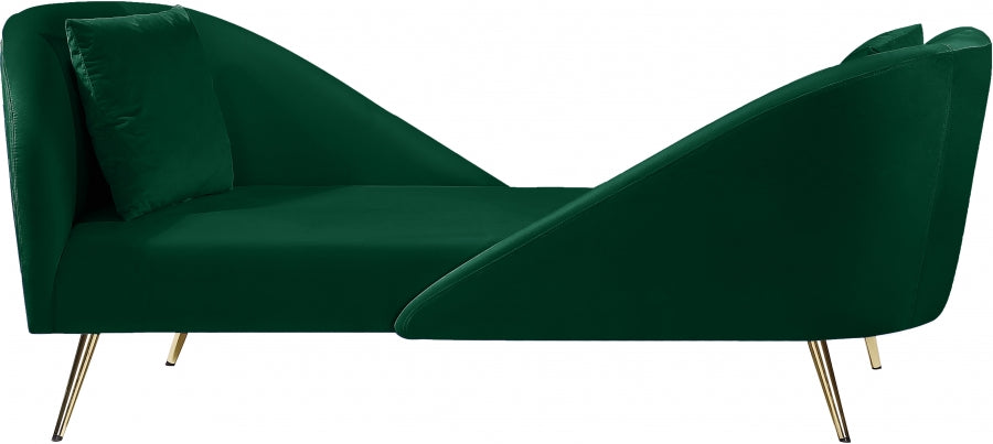 Chaise longue en velours Nolan