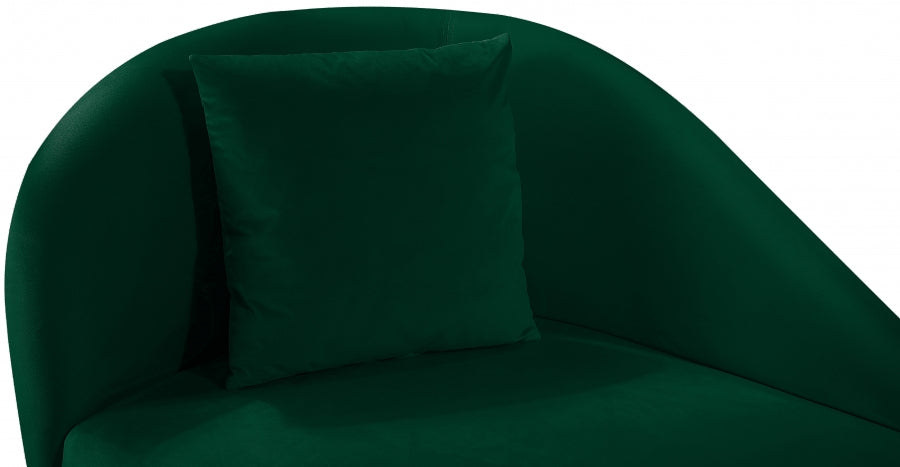 Chaise longue en velours Nolan
