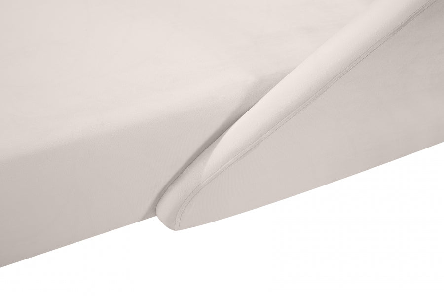 Chaise longue en velours Nolan