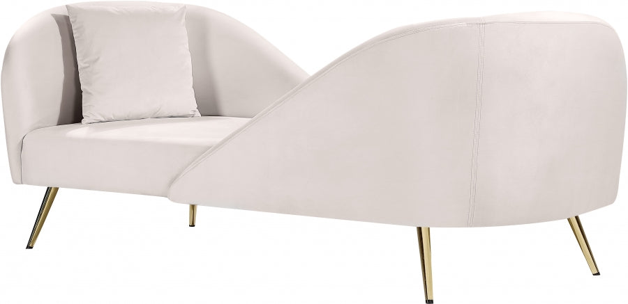 Chaise longue en velours Nolan