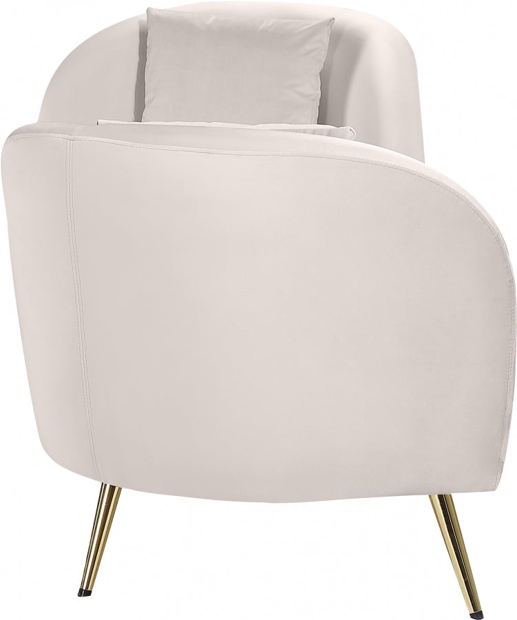 Chaise longue en velours Nolan
