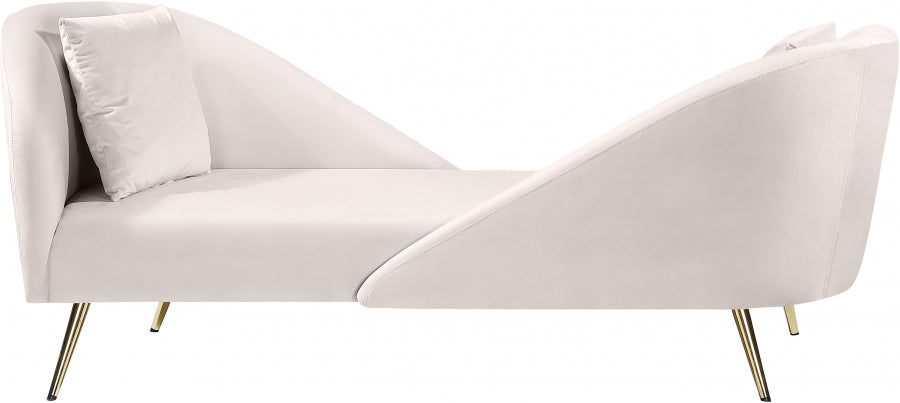 Chaise longue en velours Nolan