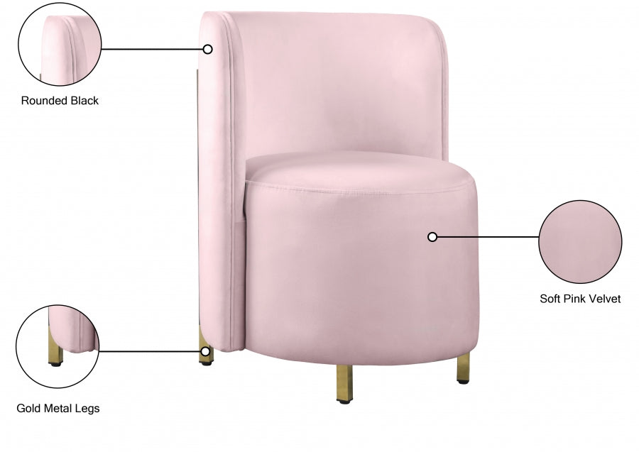 Méridienne rotonde en velours