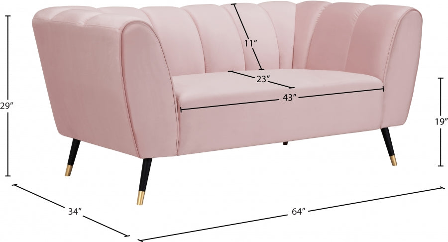 Causeuse en velours Beaumont 
