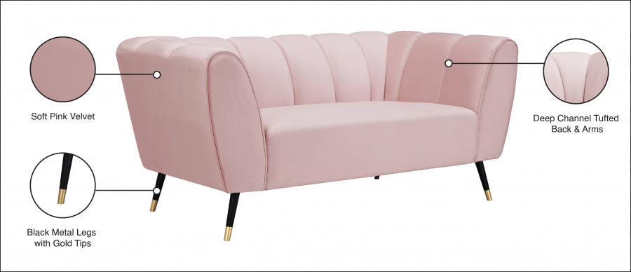 Causeuse en velours Beaumont 