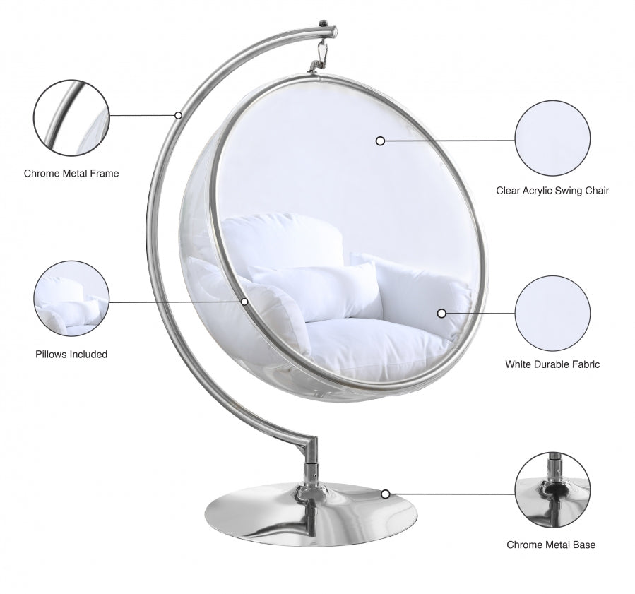 Chaise d'appoint à bulles en acrylique Luna