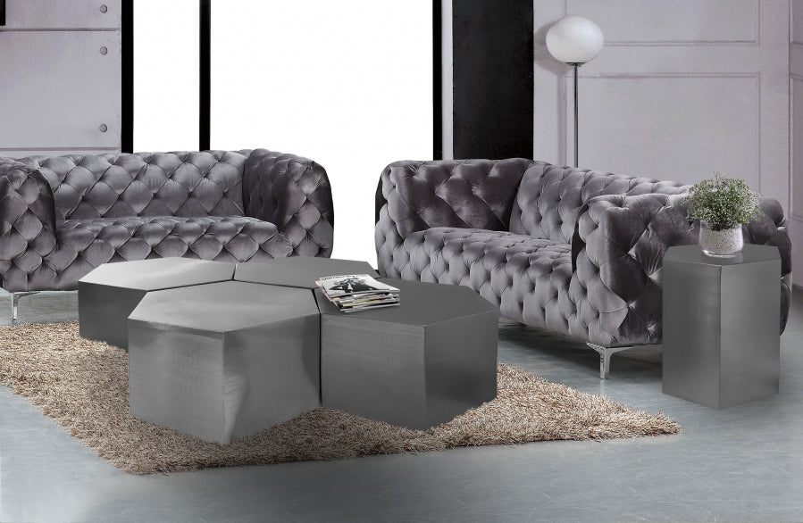 Table de bout hexagonale