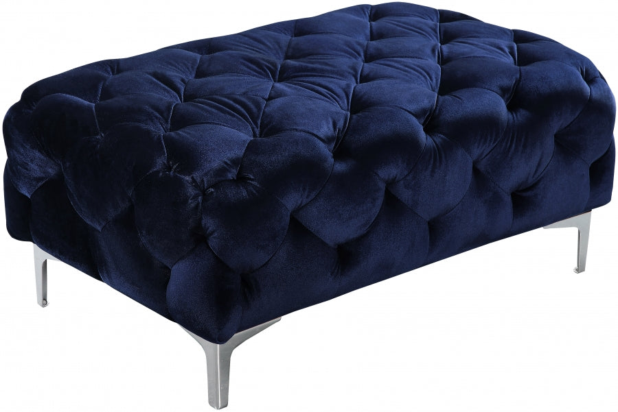 Pouf en velours Mercer 