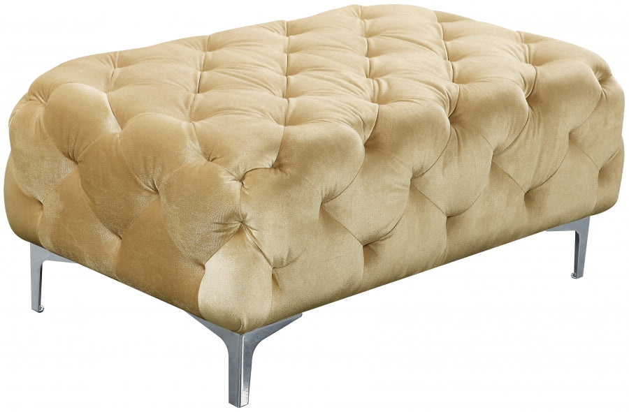 Pouf en velours Mercer 