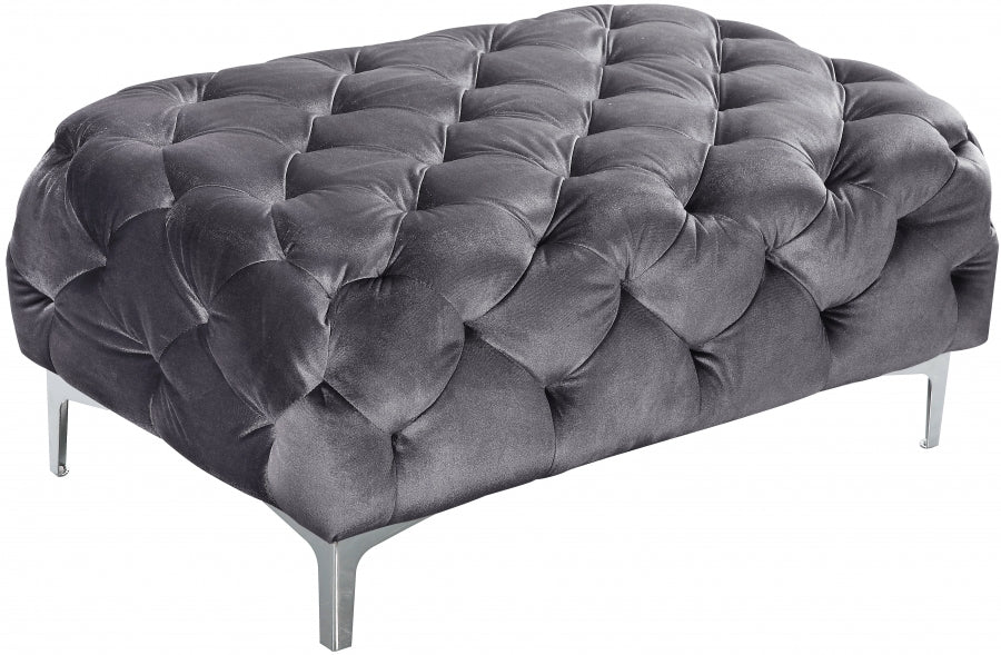 Pouf en velours Mercer 