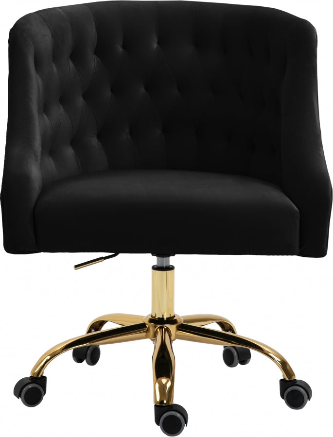 Chaise de bureau en velours Arden