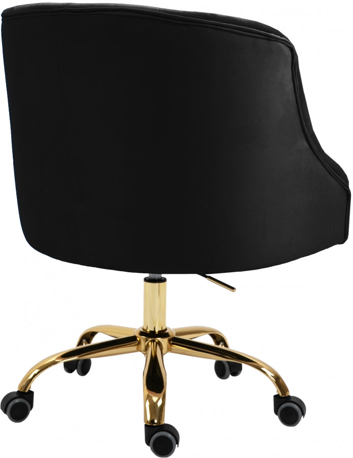 Chaise de bureau en velours Arden
