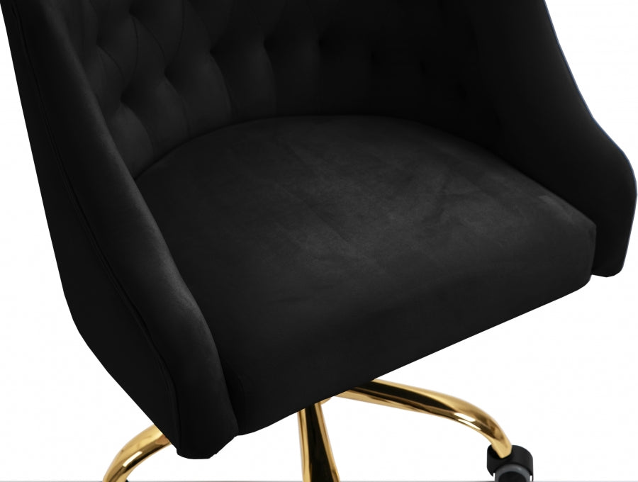 Chaise de bureau en velours Arden