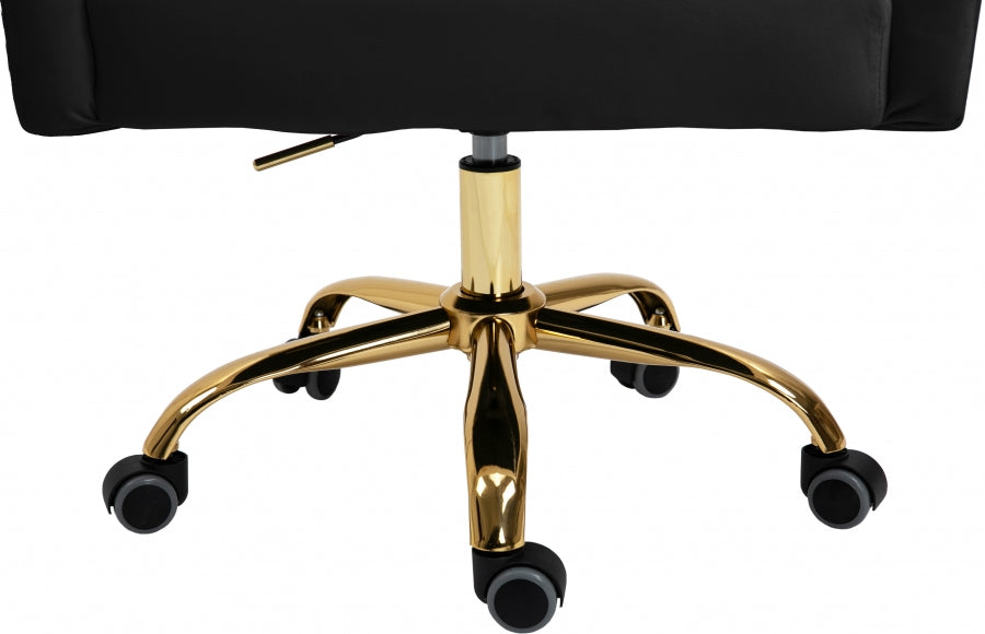 Chaise de bureau en velours Arden