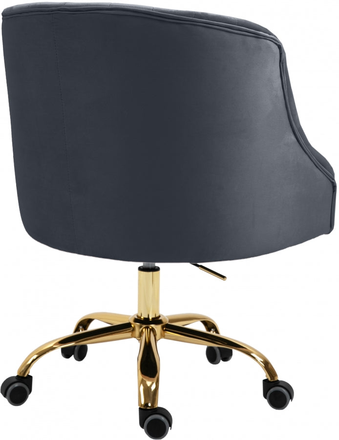 Chaise de bureau en velours Arden