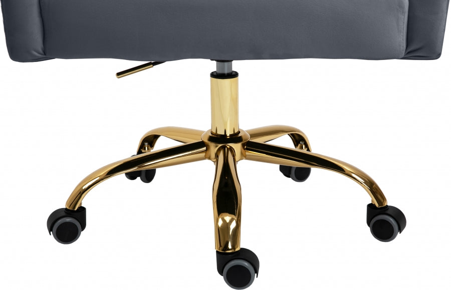 Chaise de bureau en velours Arden