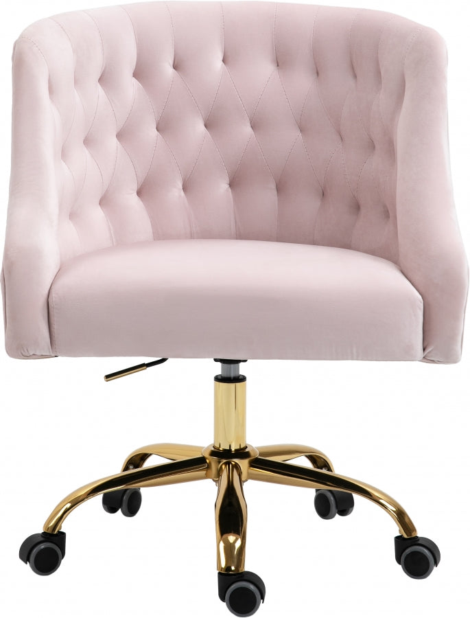 Chaise de bureau en velours Arden