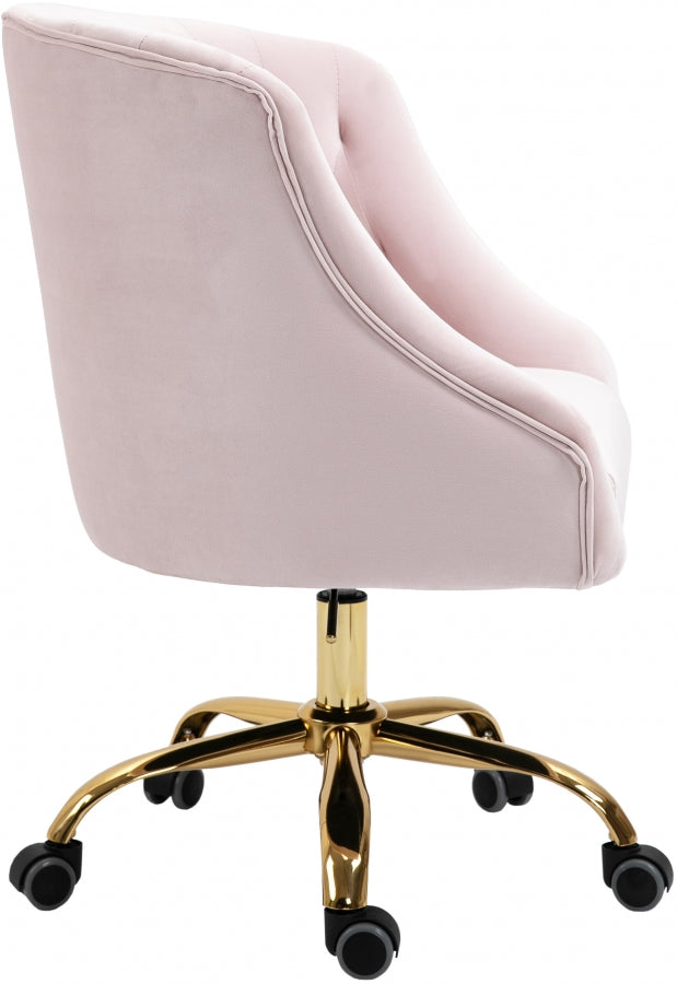 Chaise de bureau en velours Arden