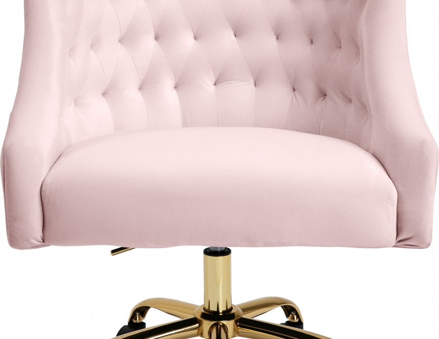 Chaise de bureau en velours Arden