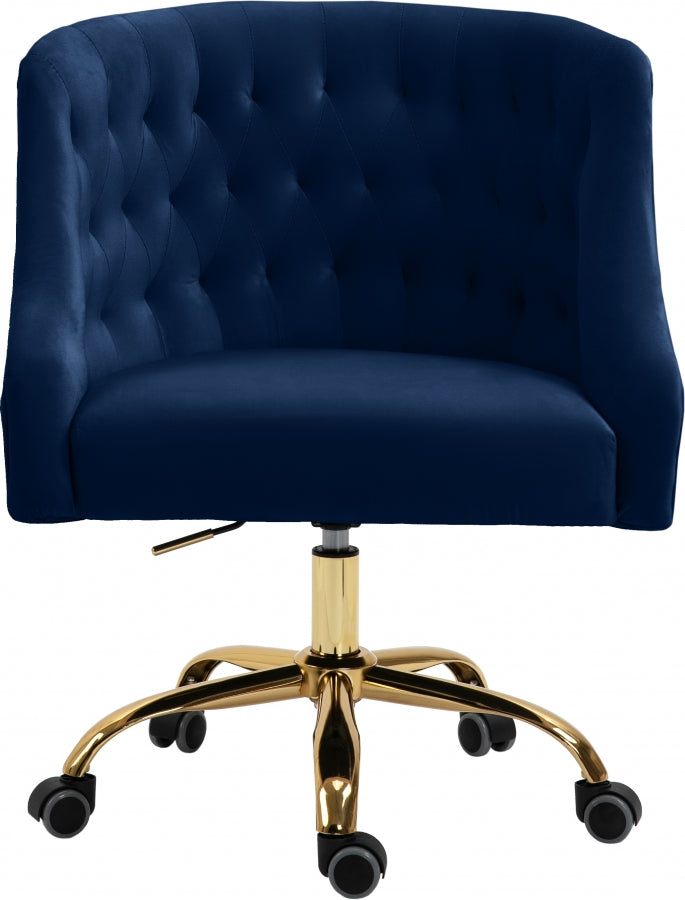 Chaise de bureau en velours Arden
