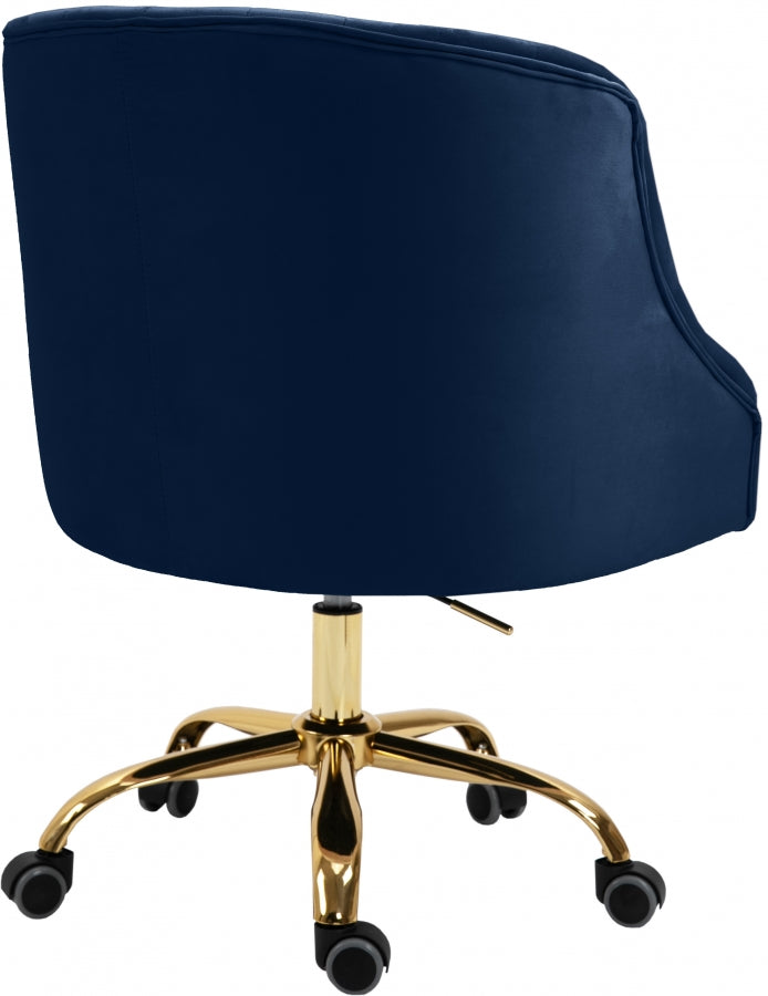 Chaise de bureau en velours Arden