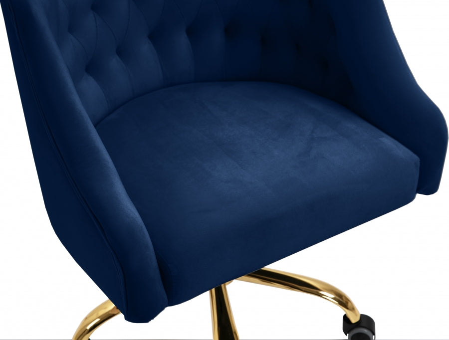 Chaise de bureau en velours Arden