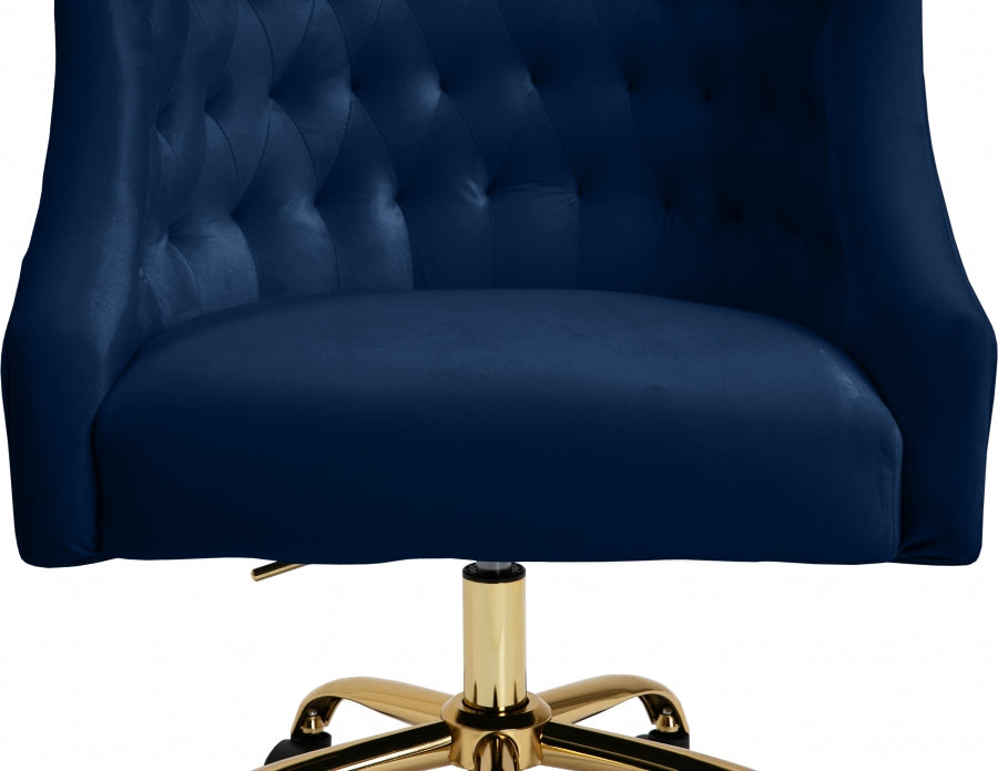 Chaise de bureau en velours Arden